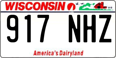 WI license plate 917NHZ
