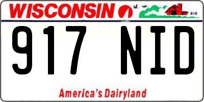WI license plate 917NID