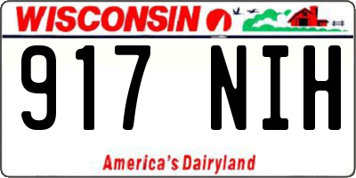 WI license plate 917NIH