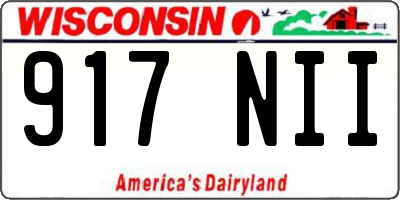WI license plate 917NII