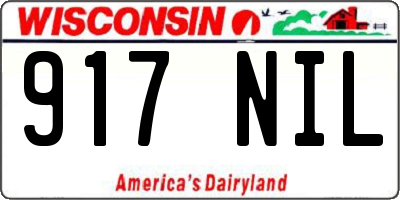 WI license plate 917NIL