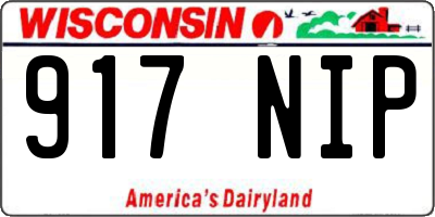 WI license plate 917NIP