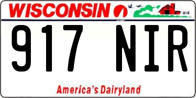 WI license plate 917NIR