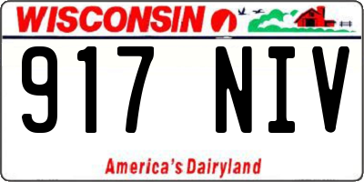 WI license plate 917NIV