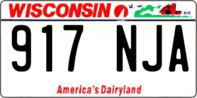 WI license plate 917NJA