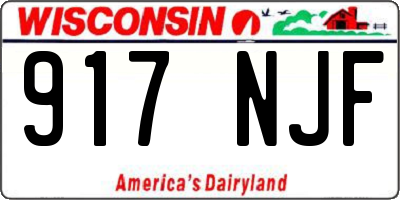 WI license plate 917NJF