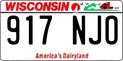 WI license plate 917NJO