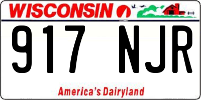 WI license plate 917NJR
