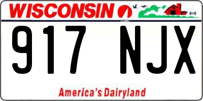 WI license plate 917NJX