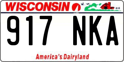 WI license plate 917NKA