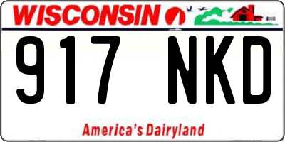 WI license plate 917NKD