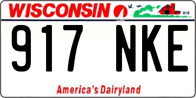 WI license plate 917NKE