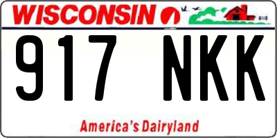 WI license plate 917NKK