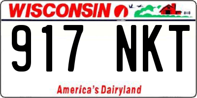 WI license plate 917NKT