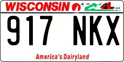 WI license plate 917NKX