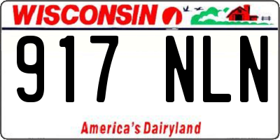 WI license plate 917NLN