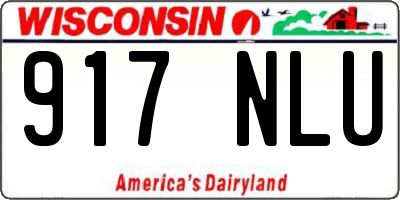 WI license plate 917NLU
