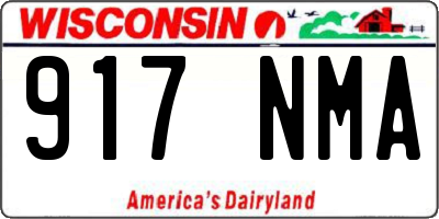 WI license plate 917NMA