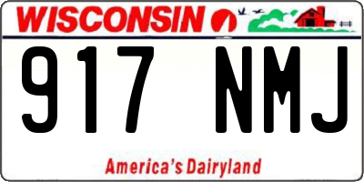 WI license plate 917NMJ