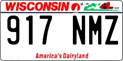 WI license plate 917NMZ