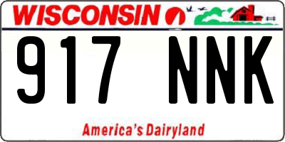 WI license plate 917NNK