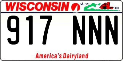 WI license plate 917NNN