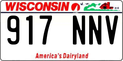 WI license plate 917NNV