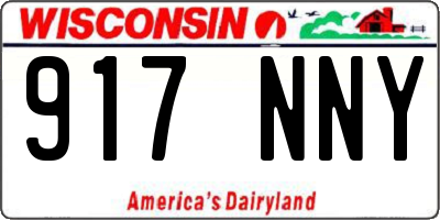 WI license plate 917NNY