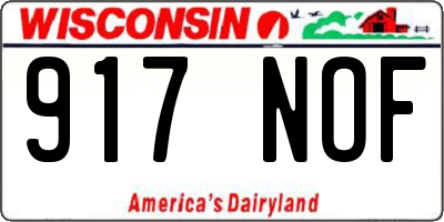 WI license plate 917NOF