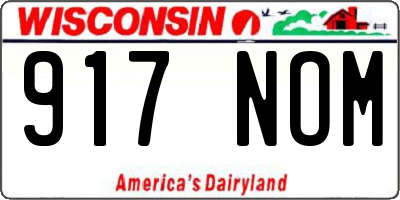 WI license plate 917NOM