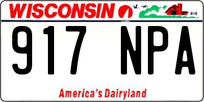 WI license plate 917NPA
