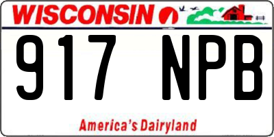 WI license plate 917NPB