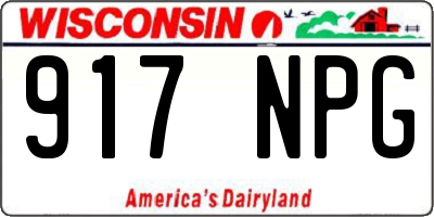 WI license plate 917NPG