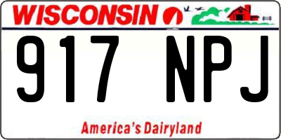 WI license plate 917NPJ
