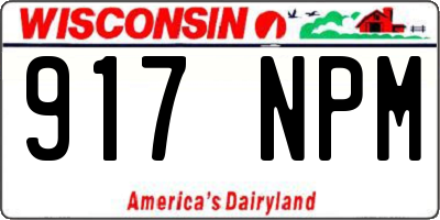 WI license plate 917NPM