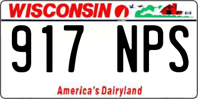 WI license plate 917NPS