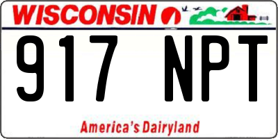 WI license plate 917NPT