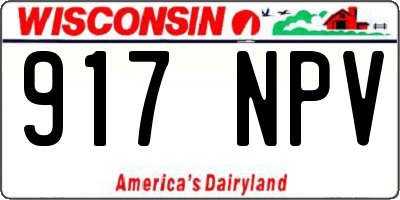 WI license plate 917NPV