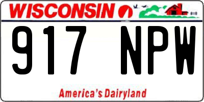 WI license plate 917NPW
