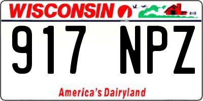 WI license plate 917NPZ