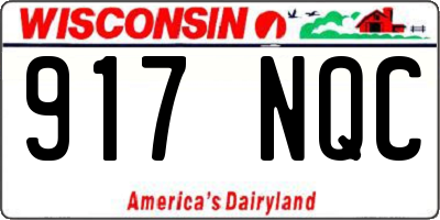 WI license plate 917NQC