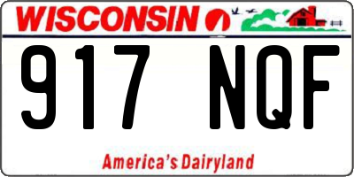 WI license plate 917NQF