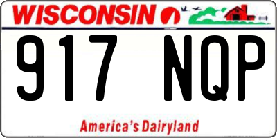 WI license plate 917NQP