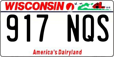 WI license plate 917NQS