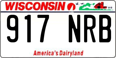 WI license plate 917NRB