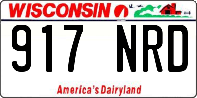 WI license plate 917NRD