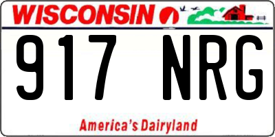 WI license plate 917NRG