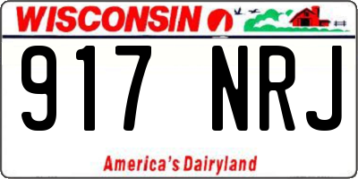 WI license plate 917NRJ