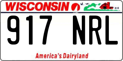 WI license plate 917NRL