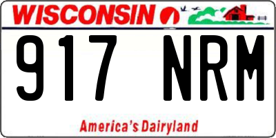 WI license plate 917NRM